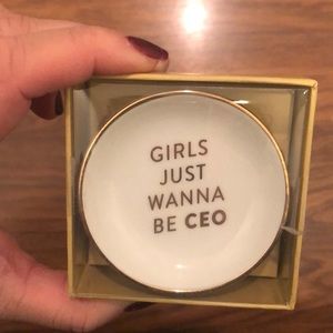Girls Just Wanna Be CEO Round Trinket Tray